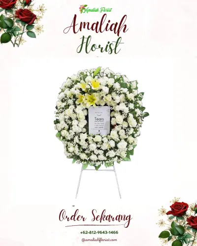 Krans Bunga Duka Cita di Lenteng Agung